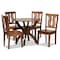 Baxton Studio Karla Modern and Contemporary Transitional Walnut Brown Finished Wood 5-Piece Dining Set 177-11379-10901-Zoro - alternate 1